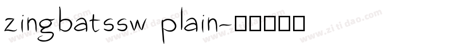 zingbatssw plain字体转换